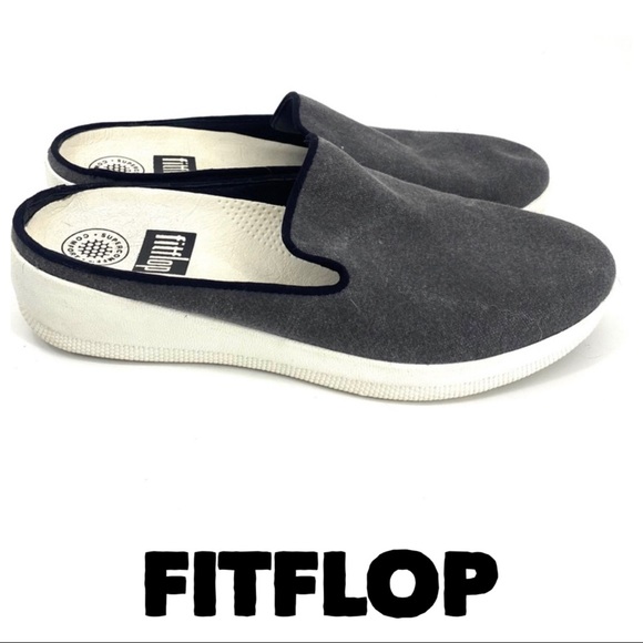 Fitflop Shoes - 💕SALE💕 FitFlop Gray Superskate Slipon Memory Foam Mules